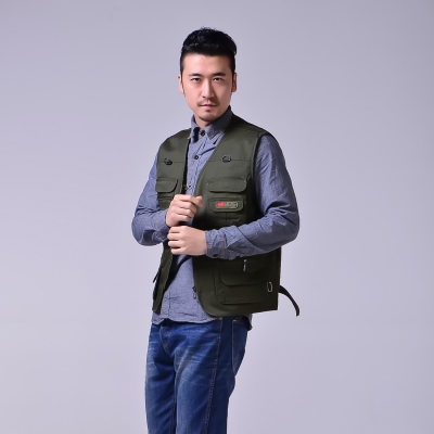 Жилет рыболовный с карманами Fishers Vest, зеленый XL-4